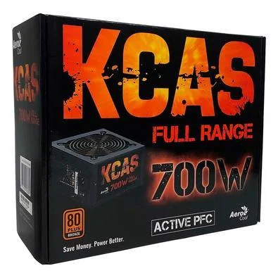 FONTE AEROCOOL KCAS FULL RANGE, 700W, 80 PLUS BRONZE , KCAS-700W