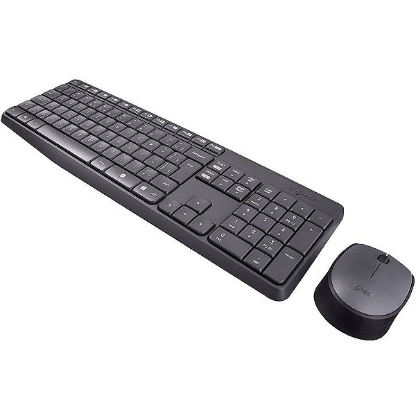 Teclado e Mouse Sem Fio 2.4 Ghz Logitech MK 235