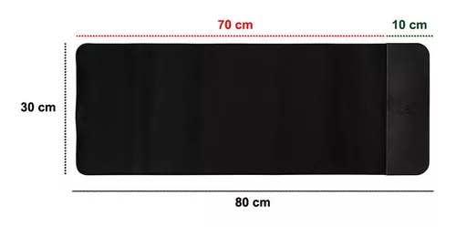 MOUSEPAD PRETO CARREGADOR POR INDUÇÃO 80X30