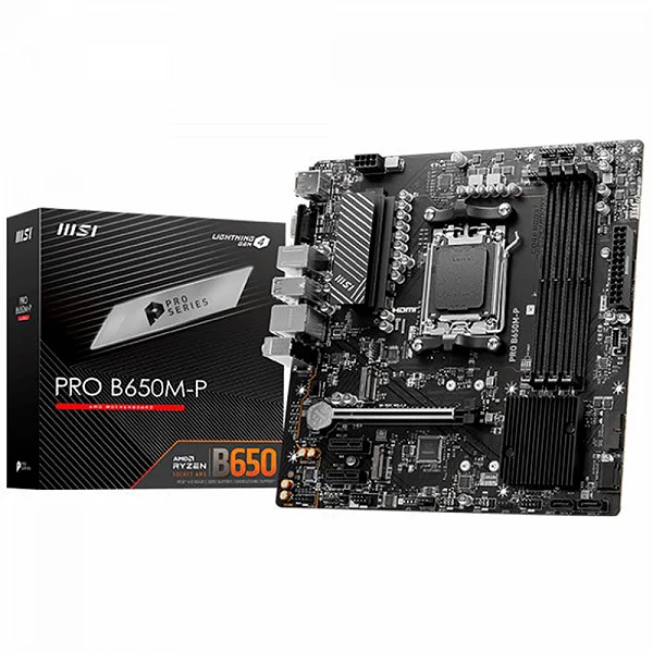 PLACA MAE MSI PRO B650M-P, DDR5, SOCKET AMD AM5, M-ATX, CHIPSET AMD B650, 911-7E27-001