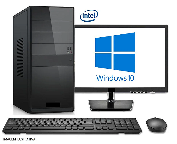 Computador Completo Home Pro Intel Core i7 4790, 16GB DDR3, SSD 480GB, Monitor LED 21,5, Teclado e Mouse USB