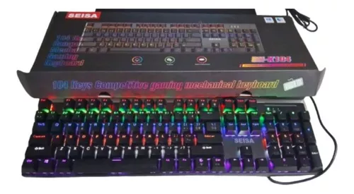 TECLADO MECANICO SEISA DN-K104 RAINBOWN