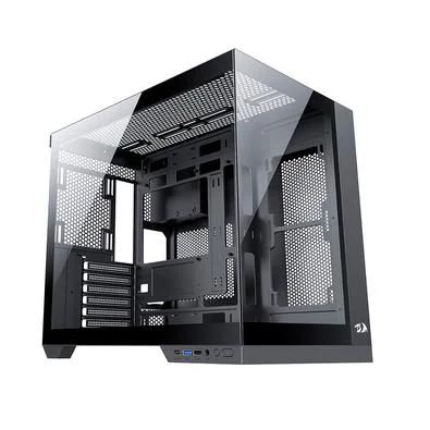 Gabinete Gamer Redragon Wideload Pro, Mid Tower, ATX, Lateral em Vidro Temperado, Preto - CA-604B-PRO