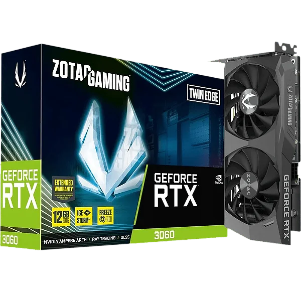 Placa De Vídeo Nvidia Zotac Gaming Geforce RTX 3060 Series Zt-a30600h-10m Oc Edition 12gb