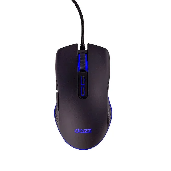 MOUSE DAZZ GMO2001 RGB 7200DPI COM FIO USB2.0 PRETO