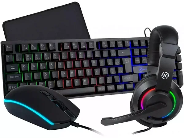 Kit Teclado + Mouse + Mousepad + Headset Kalkan Odin 4x1