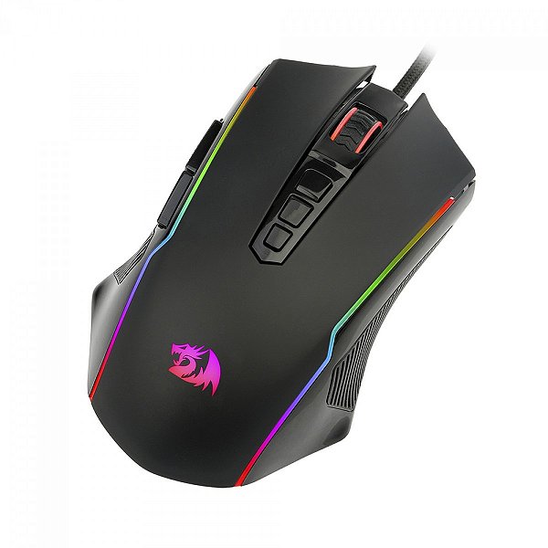 Mouse Gamer Redragon Ranger Basic, RGB, 8000 DPI, PAW3104, 9 Botões Programáveis, Black, M910-K