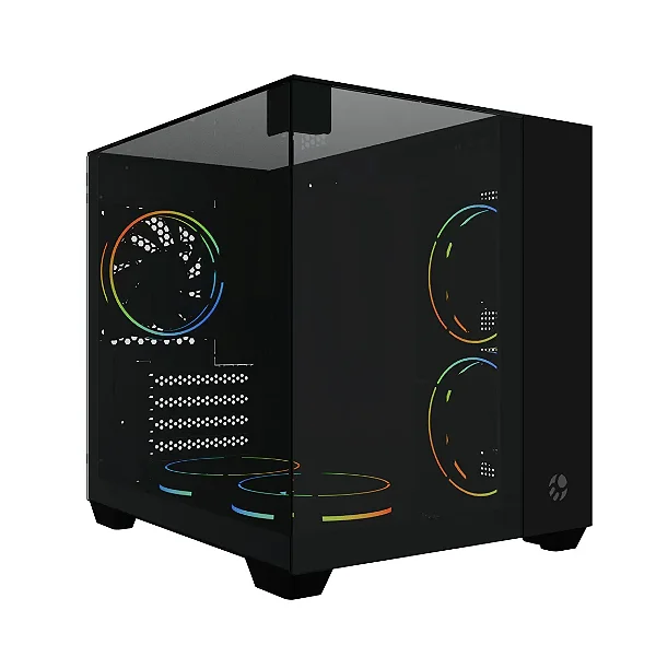GABINETE GAMER BLUECASE BG-058B TOKYO, MID-TOWER, VIDRO TEMP, S/ FAN, BLACK - BG-058 TOKYO (BG-058BBX)