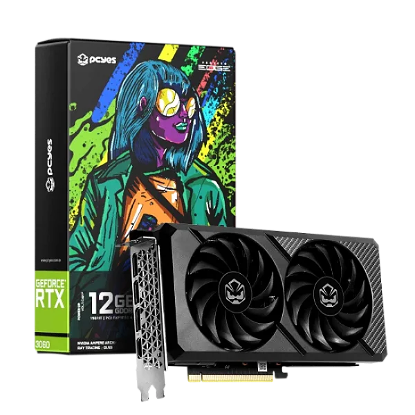 Placa De Video Gpu Nvidia Geforce RTX 3060 12gb Ddr6 192 Bits PCyes Projeto Edge
