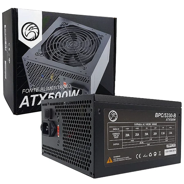 FONTE ATX 500W REAL BPC-5330 BRAZIL-PC