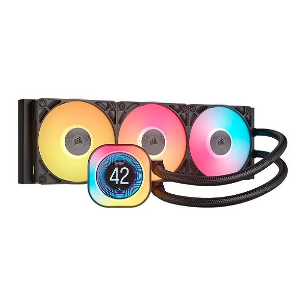Water Cooler Corsair Icue Link Titan 360 RX LCD, RGB, 360mm, Preto, CW-9061023-WW