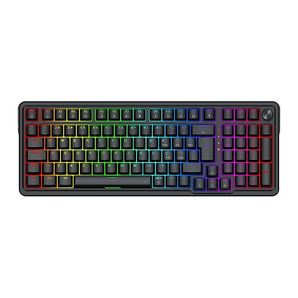 Teclado Magnetico Redragon Eisa, RGB, Compact, Rapid Trigger, ABNT2, Switch UltraMag Linear, Preto, K686RGB-M
