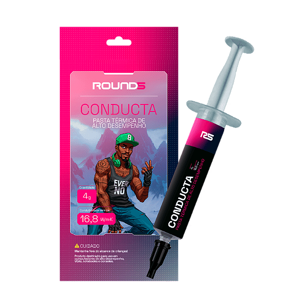 PASTA TERMICA ROUND5 CONDUCTA 16,8 W/MK SERINGA - 4G