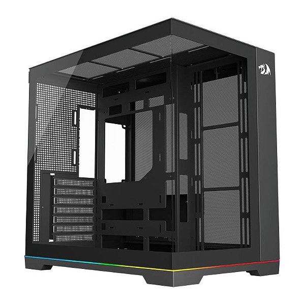 Gabinete Gamer Redragon Scalpel, ARGB, Mid Tower, Lateral de Vidro, Preto, GC-628