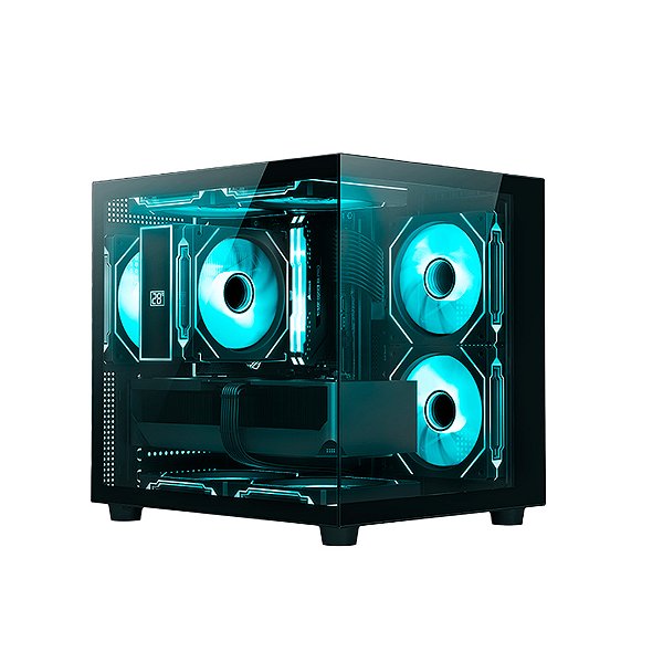 Gabinete Aquarius MT-G720BK Sem Fonte C3Tech Sem Fans
