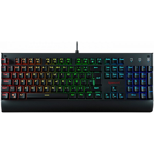 Teclado Mecânico Gamer Redragon Kala RGB, Switch Blue, ABNT-2, Full-Size, K557RGB