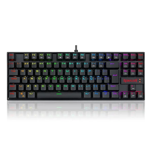 TECLADO MAGNÉTICO GAMER KUMARA PRO V2 RGB PRETO SWITCH VERMELHO K552RGB-PRO (PT-RED) V2