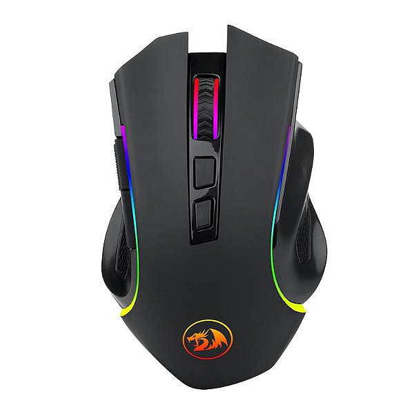 Mouse Gamer Redragon Griffin, RGB, 8000DPI, 7 Botoes, Wireless, Preto, M602-KS-V2
