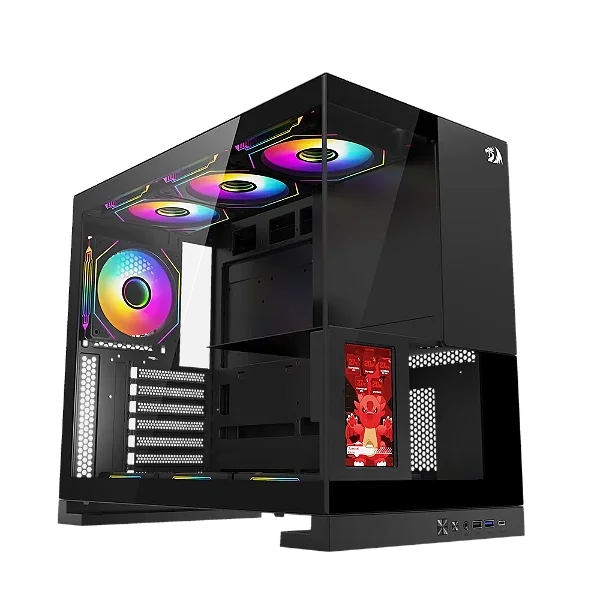 GABINETE GAMER REDRAGON ETERNAL PRO S/FAN PRETO CA-613B