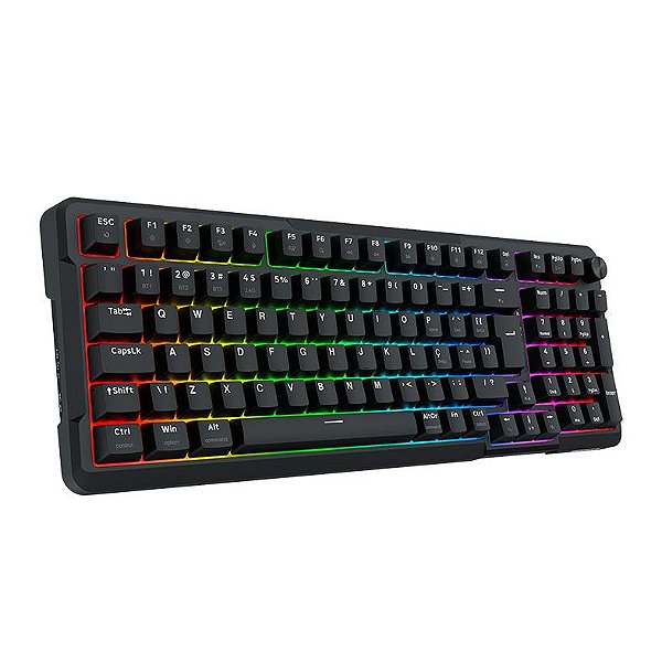 Teclado Mecanico Redragon Arlokks, RGB, ABNT2, Switch RPC Linear, Tri-Mode, Preto, K742B