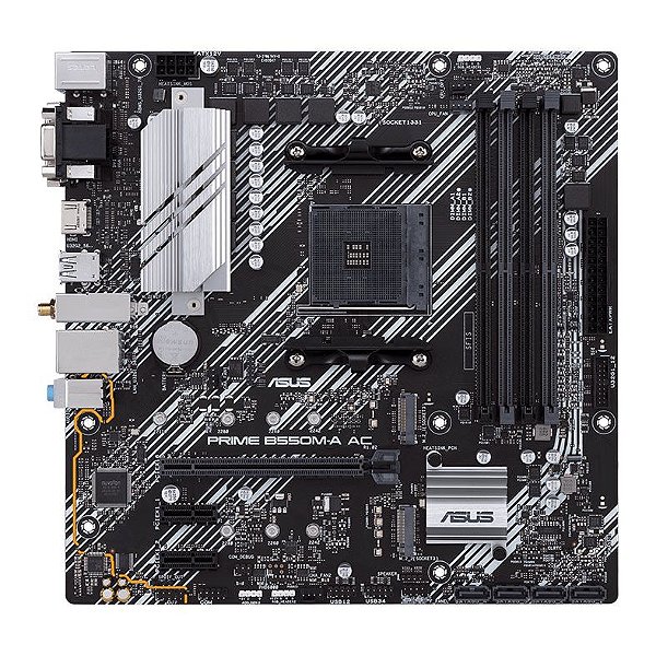 Placa Mãe ASUS PRIME CHIPSET AMD B550M-A AC SOCKET AM4