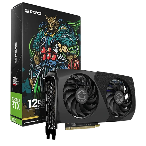 Placa de Video Pcyes GeForce RTX 3060 Projeto Edge, 12GB, GDDR6, 192-bit, PVRTX3060BL2F