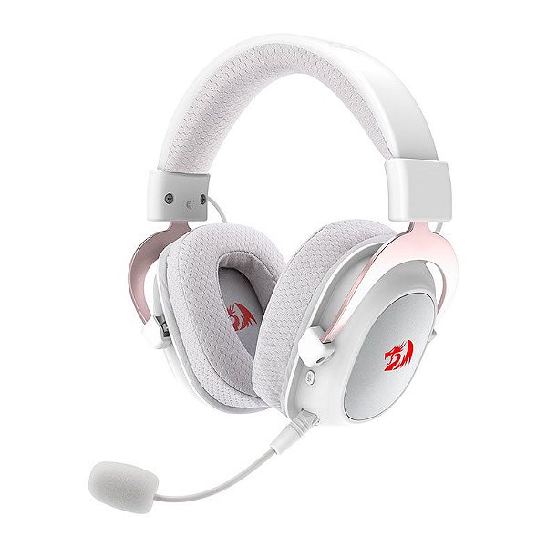 HEADSET GAMER REDRAGON ZEUS PRO, WIRELESS, RGB, SUNRROUND 7.1, DRIVER 53MM, WHITE - H510W-PRO
