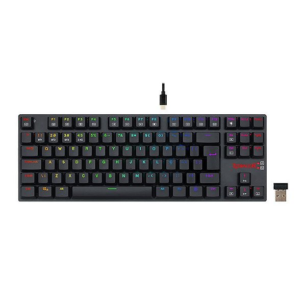TECLADO MECANICO APS PRO RGB PRETO SWITCH MARROM K607P-KBS (PT-BROWN)