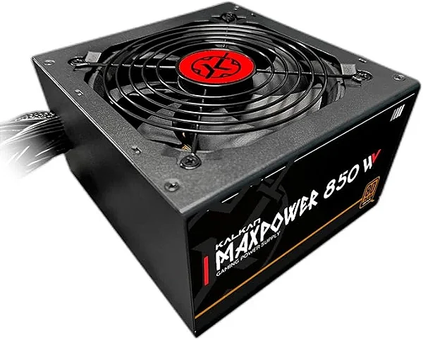 FONTE GAMER KALKAN 850W WATTS 80 PLUS BRONZE PRETO