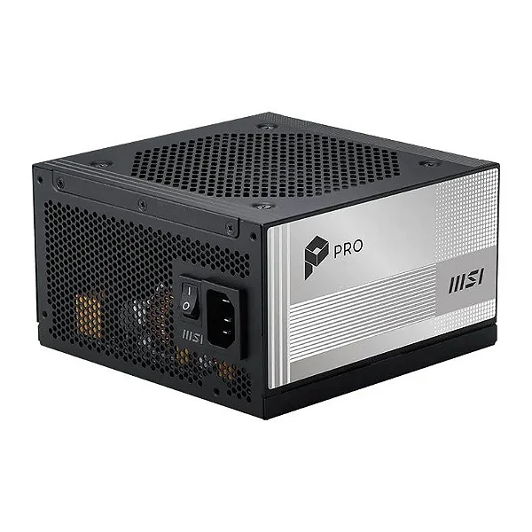 Fonte de Alimentação MSI PRO A1000PL PCIE5, 1000W, 80 Plus Platinum, Full Modular, Com Cabo, Preto