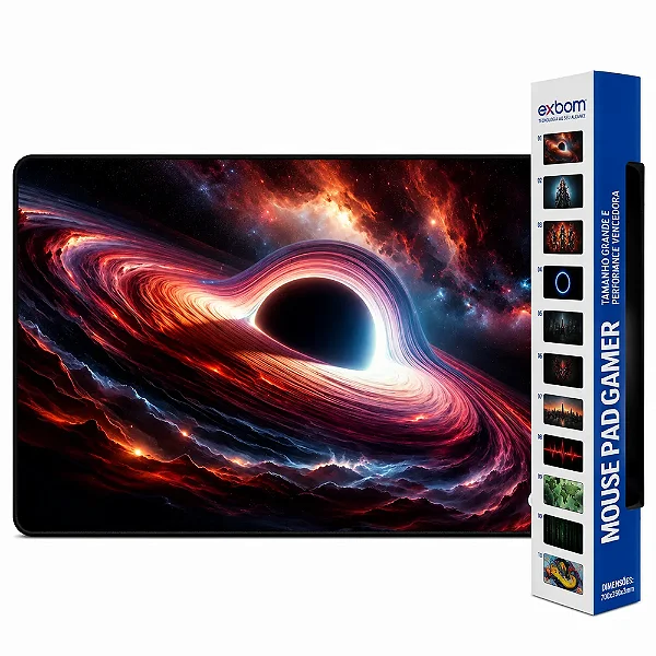MOUSEPAD 700X350 BURACO NEGRO