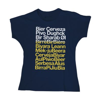 Camiseta Idiomas Feminina (Azul)