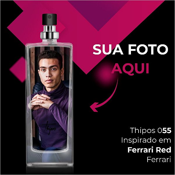 055 - Ferrari Red - Ferrari (55ml) - Com sua Foto