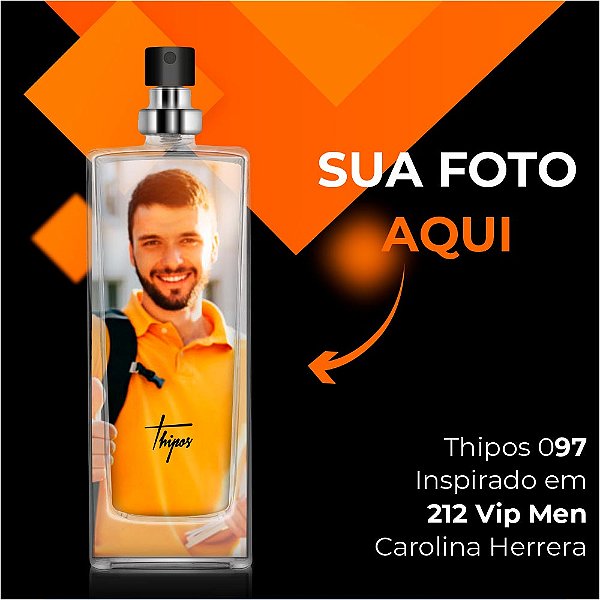 097 - 212 Vip Men - Carolina Herrera (55ml) - Com sua Foto