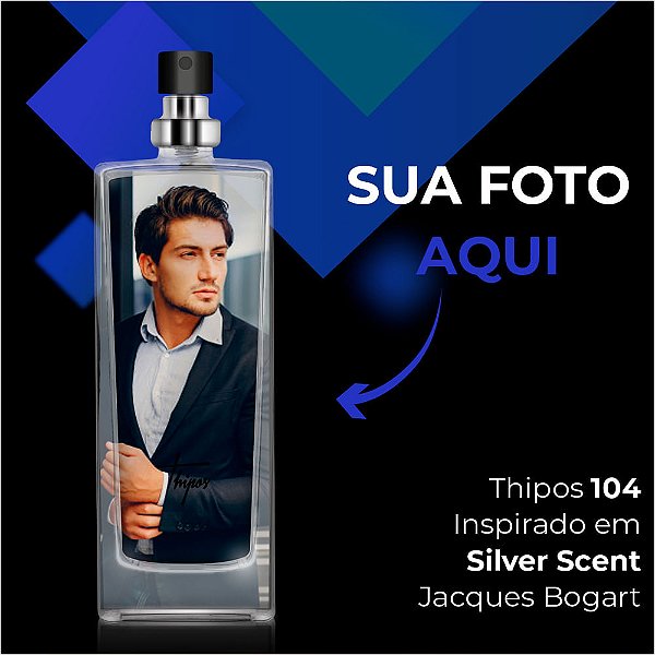 104 - Silver Scent - Jacques Bogart (55ml) - Com sua Foto