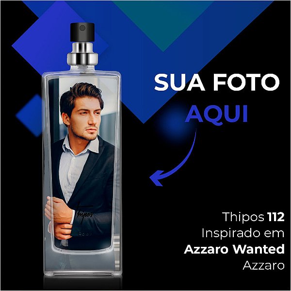 112 - Azzaro Wanted - Azzaro (55ml) - Com sua Foto