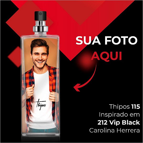 115 - 212 Vip Black - Carolina Herrera (55ml) - Com sua Foto