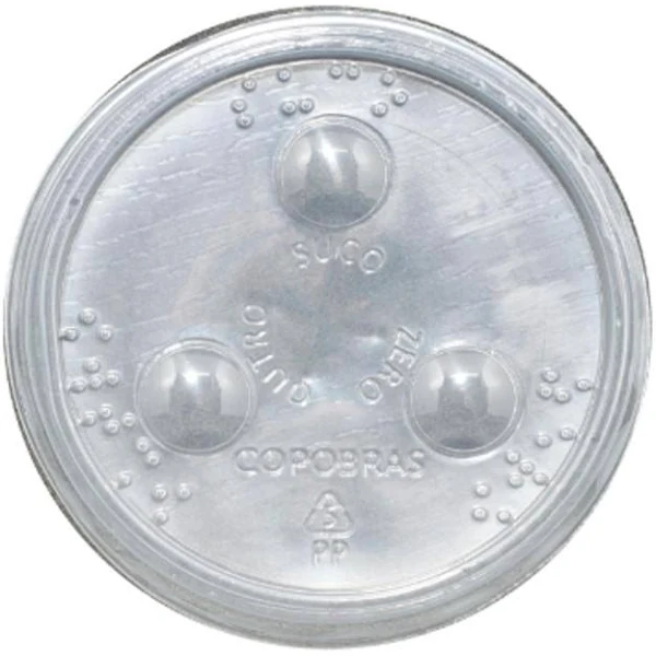 Tampa Plástica Copobras Transparente C/FURO 300ML