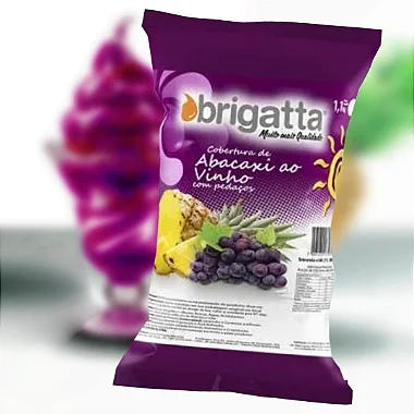 Kit 06 Cobertura Abacaxi ao vinho 1,100kg - Brigatta