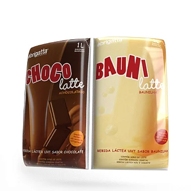 Bebida Láctea UHT 02 unid Baunilha 02 und Chocolate 2Lt Caixa c/ 04 und - Brigatta