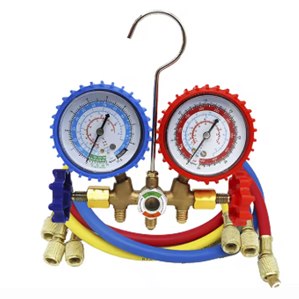 Conjunto Manifold R134 R22 R12 mangueira 1/4