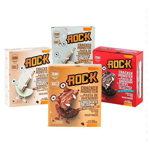 Cracker Monster 55g Caixa com 12 - Diversos Sabores - Rock