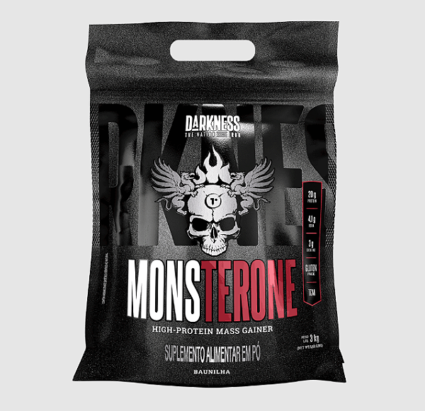 Monsterone High-Protein Mass Gainer 3Kg Hipercalórico Diversos Sabores - Darkness