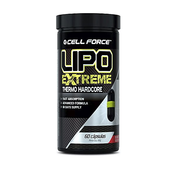 Lipo Extreme HardCore 60 Cps - Validade 03/2025 - Cell Force