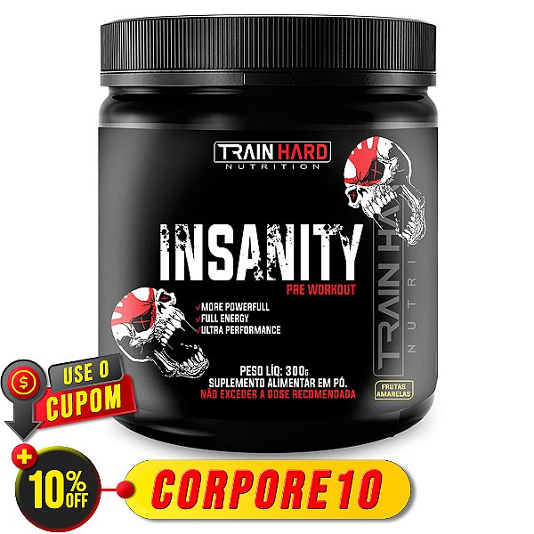 Insanity Pre Workout 300g Pré Treino - Train Hard Nutrion