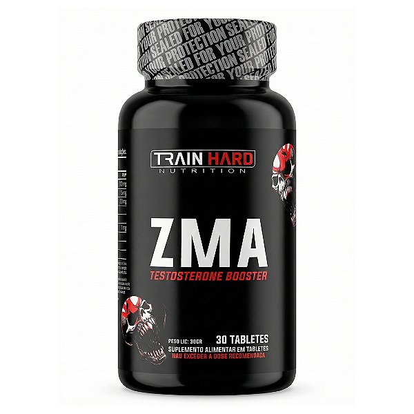 ZMA Testosterone Booster 30 Tabletes Train Hard Nutrition | Otimização Hormonal Natural, Força e Recuperação Noturna