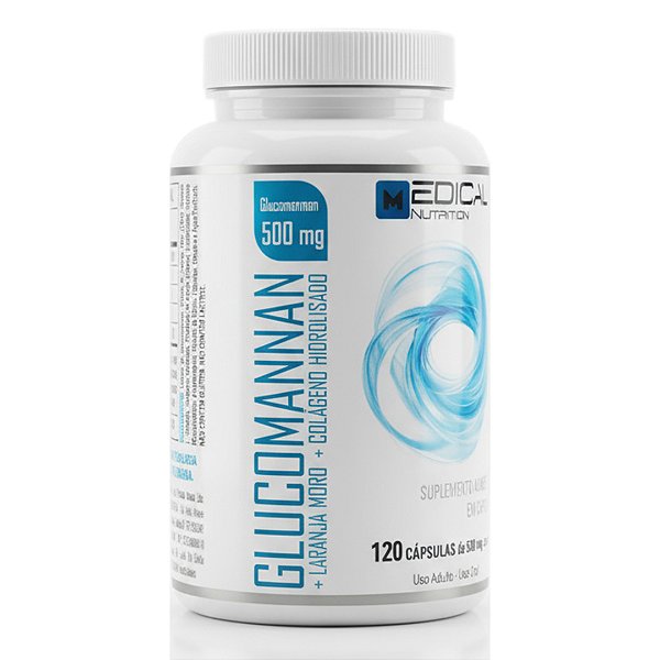 Glucomannan 120 Cápsulas | Fibra de Saciedade e Controle de Apetite