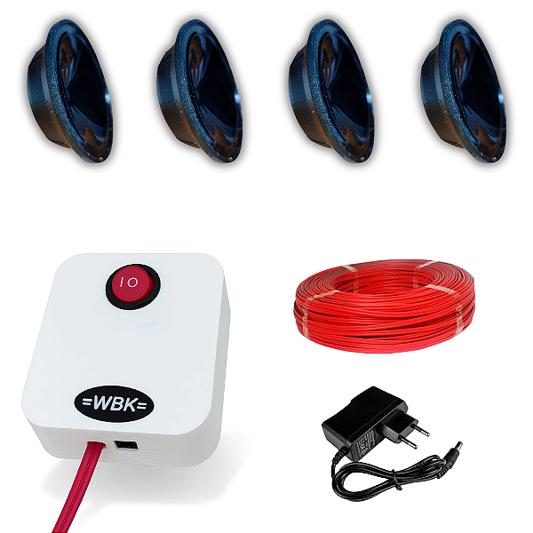 Repelente Ultrassônico WBK com 4 emissores - para Afastar Pragas e Animais