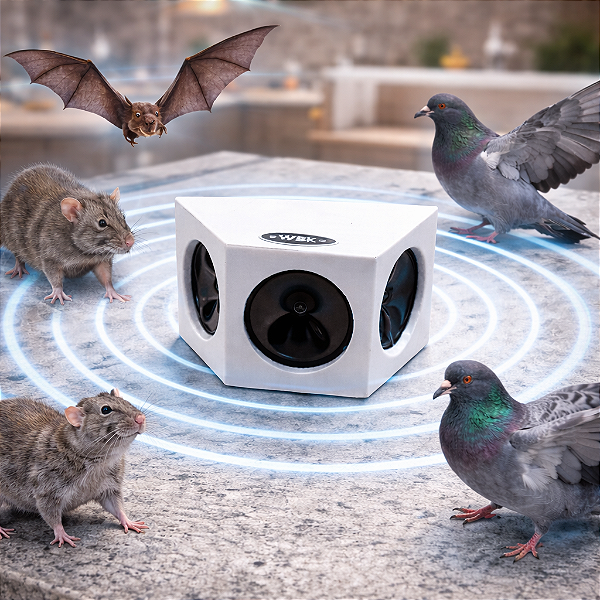Repelente Ultrassônico WBK_TriSonic 3 Emissores Bivolt para Ratos, Morcegos e Pombos