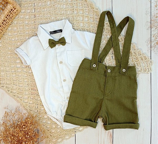 Look Joaquim verde oliva – Body branco